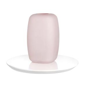 NUDE Sweets Vase Opal Pink with Glossy White Base Medium